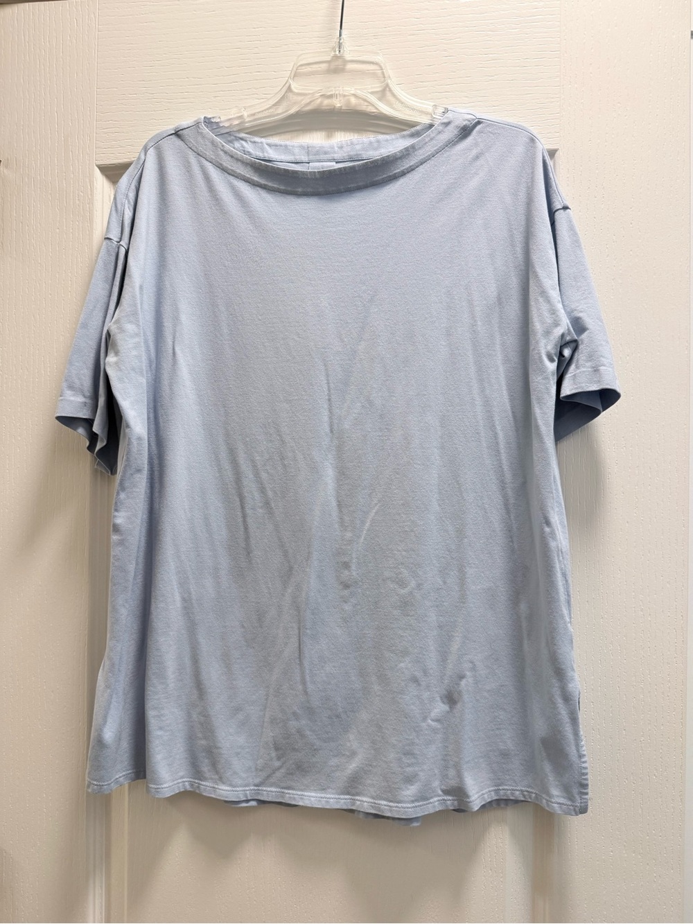 J. Jill Light Blue Short-Sleeve Crew Tunic